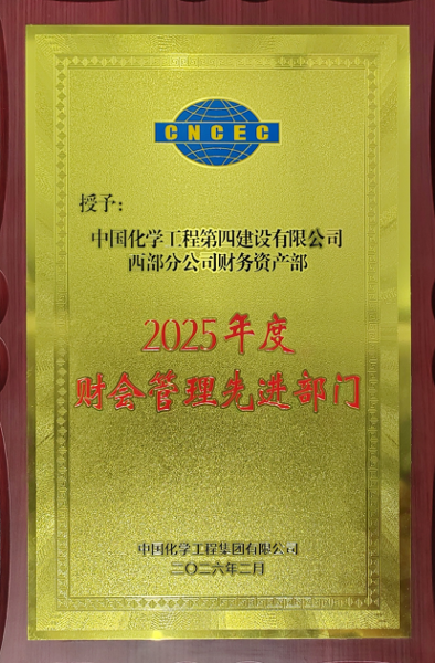 榜樣如燈 追光前行③ | 四化建西部公司財務資產部獲評集團公司2025年度財會管理先進部門